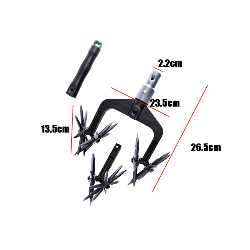 Manual Soil Turning Tool Lawn Ripper Garden Aerator Rotary Cultivator Ripper Artifact Rotary Cultivator Tool