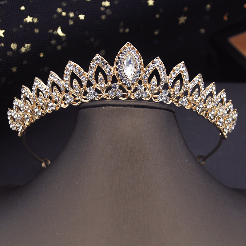 Princess Crown Small Tiaras Headdress Party Birthday Diadem Bridal Wedding Dress Hair Jewelry Accessories: Antique Silver Plated