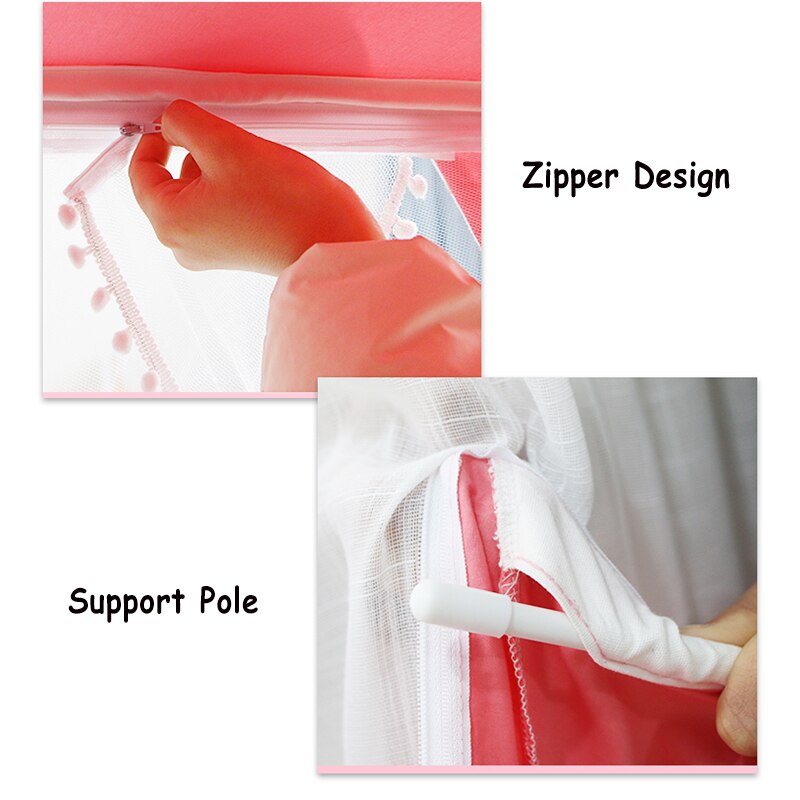 Baby Halbe Mond Zelt Krippe Baldachin Moskito Net Alle-Wraped Tipi Kind Lesen Spielen Haus Mädchen Prinzessin Bett Vorhang room Decor