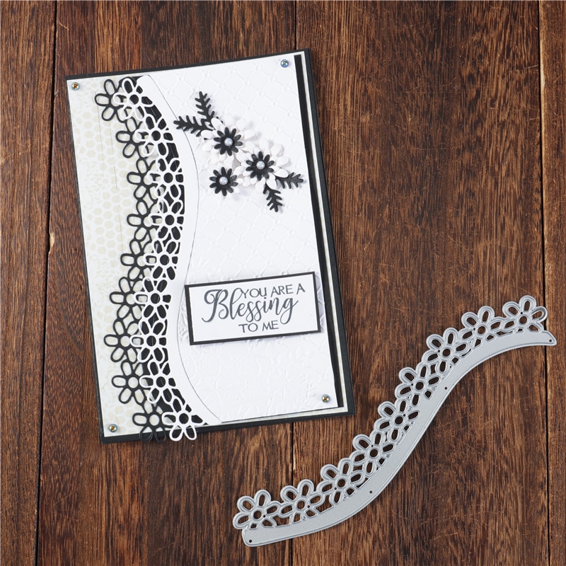 Kokorosa Bloem Frame Metalen Stansmessen Voor Golf Rand Sterft Scrapbooking Diy Fotoalbum Kaart Maken Decoratieve Stencil