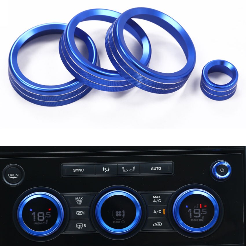 Car Styling For Land Rover Discovery 5 LR5 L462 Car Air Conditioner Volume Knob Decor Ring Trim Interior Accessories