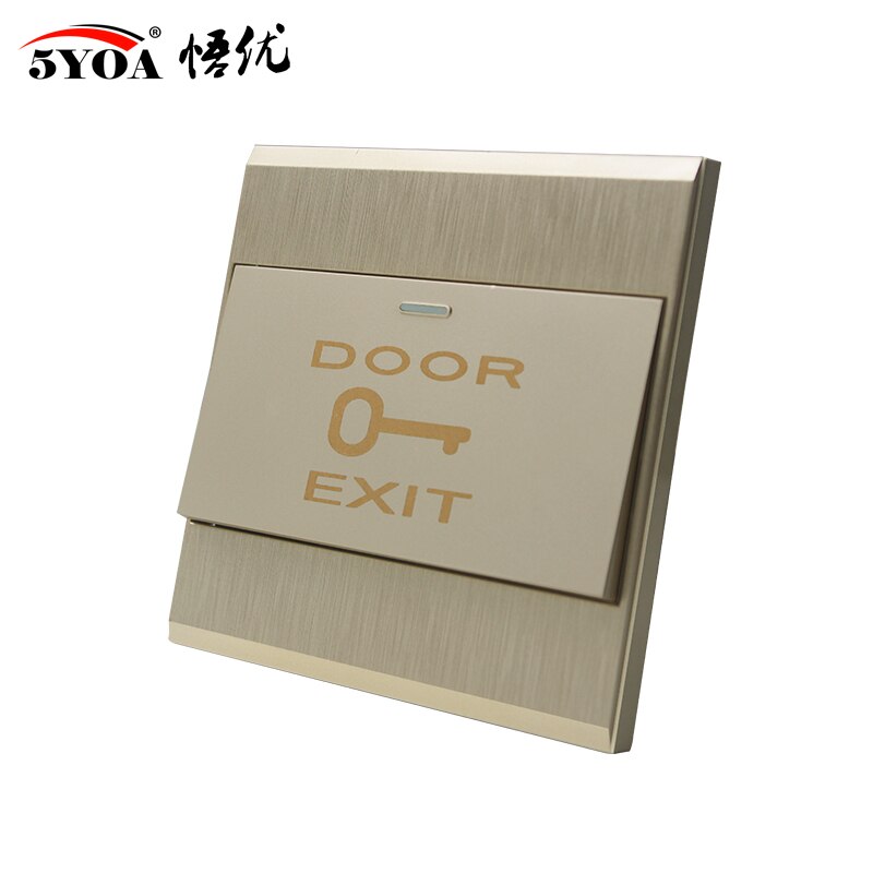 Door Exit Switch Release Push Button Switch COM NO NC pins Switches with copper material for Door Lock Access Control System