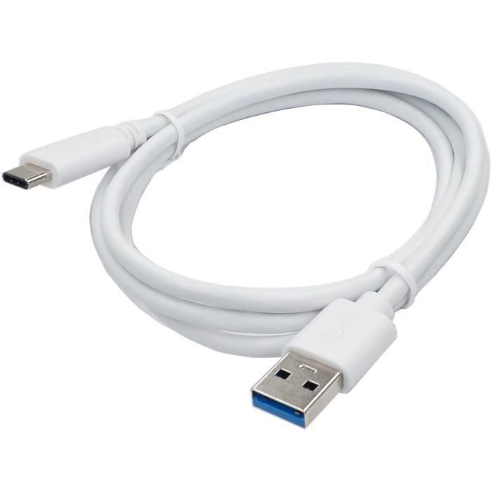 Cable USB EDISON CONTINENTAL Tipo C 3.1 - 1 m - Blanco