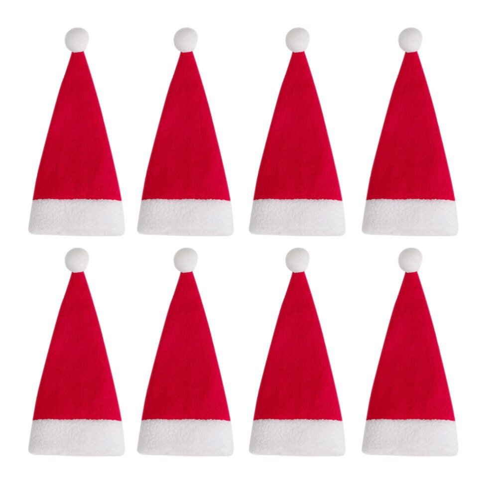 24 stuks kerst wijnfles dop tas bestek organizer tas snijders vorken hoezen tas kerstversiering mini kerstmuts: Default Title