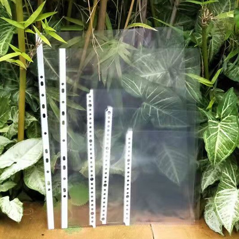 25PCS A3/A4/A5/B5 Clear Plastic Punched Pockets Folders Thin Leaf Documents Sheet Protectors Filing Products Per Page Organizer