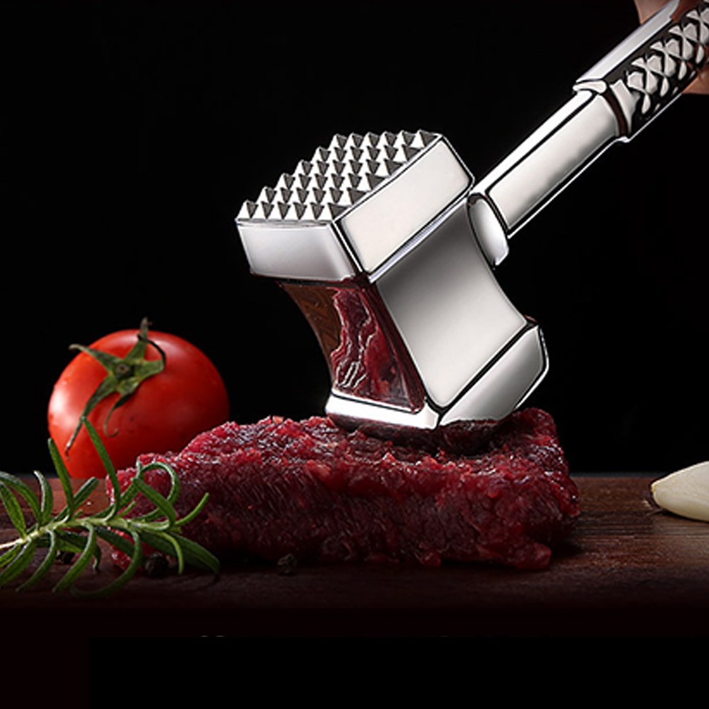 Double sided Meat Hammer Meat Tenderizer Mallet Br Grandado
