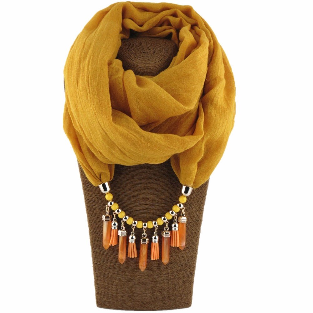 Ethtic Silk Scarf Necklace Neckerchief Scarves Tassels Women Printed Silk Muffler Scarfs Choker Statement Jewelry Luxury Bijoux