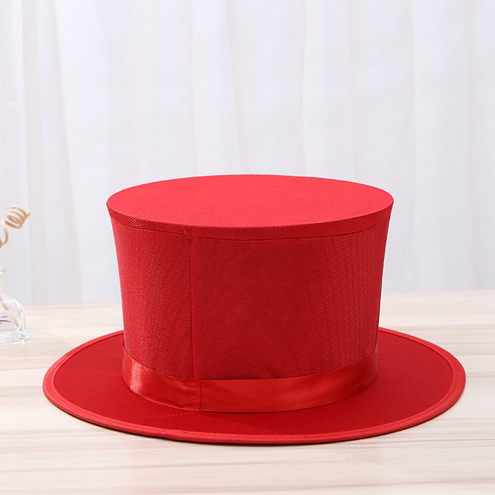 Goocheltrucs Voor Professionele Goochelaars Magische Hoed Prop Lente Hoed Met Pocket Speelgoed Voor Volwassen Kids Party: Red