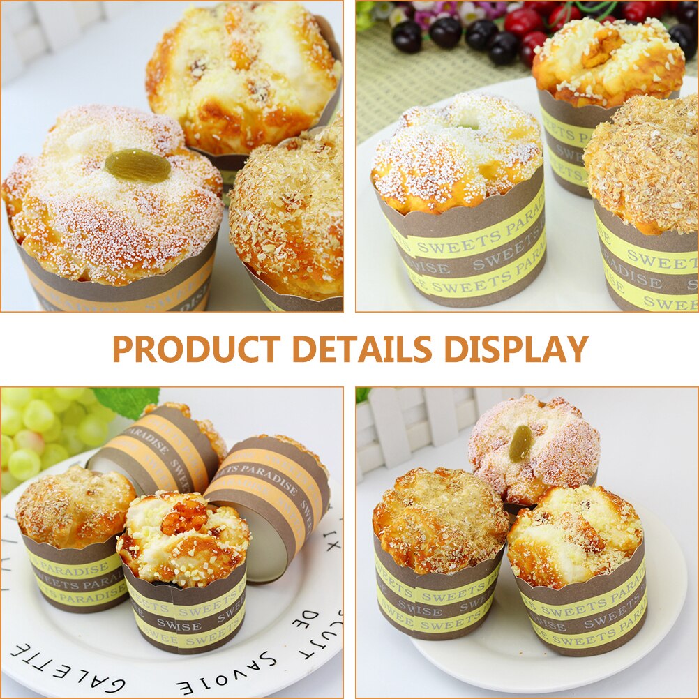 6Stck realistisch Cupcake Modell lebendig Lebensmittel abspielen Modell Cupcake zufällig Typ