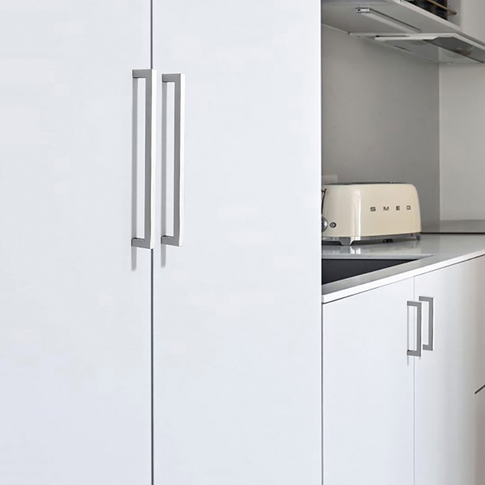 Square bright gold,silver, black cabinet door handle kitchen cabinet drawer closet extension aluminum handle
