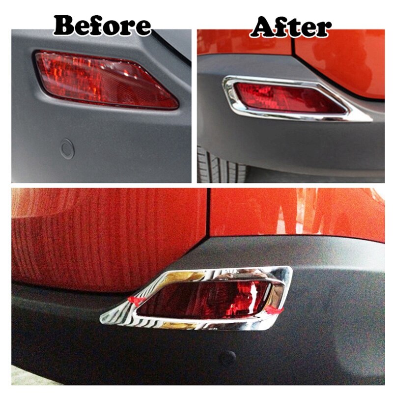 for Toyota RAV4 RAV 4 ABS Chrome Front Rear Foglight Fog Light Lamp Cover Trim Frame Sticker Exterior Accessories