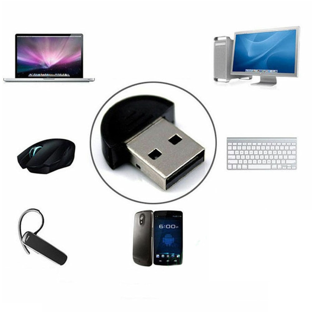 Wireless 2.0 Bluetooth USB Adapter Bluetooth Dongle Bluetooth Transmitter USB Adapter for Computer PC Laptop Wireless Mouse