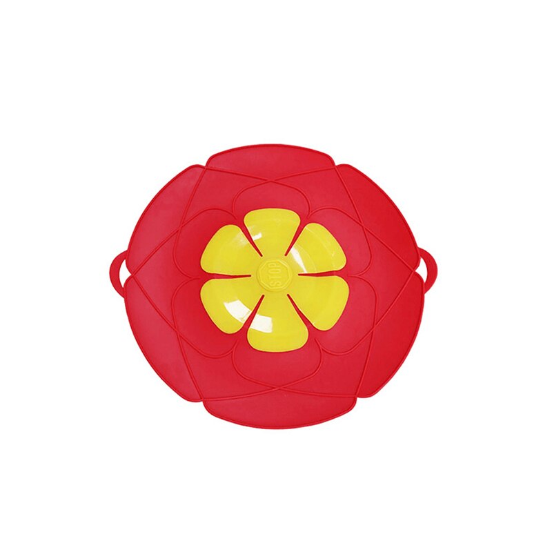 Spill Stopper Silicone Lids Cover Boil Over Safeguard Anti Spill Lid Cover Pot Pan Lid Multi-Function Cooking Kitchen Tools: 1 Pcs Red