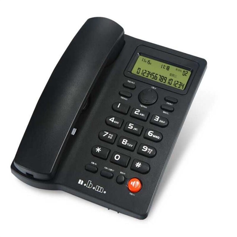 Wired Home Office Caller ID Display Landline Fixed Telephone with Redial Function