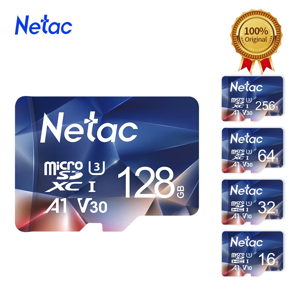 Netac Ultra Micro Sd-kaart Geheugenkaart 256Gb 512Gb 128Gb 64Gb 100 Mb/s 32Gb 16gb Class10 Sd/Tf Flash Geheugenkaart Voor Telefoon