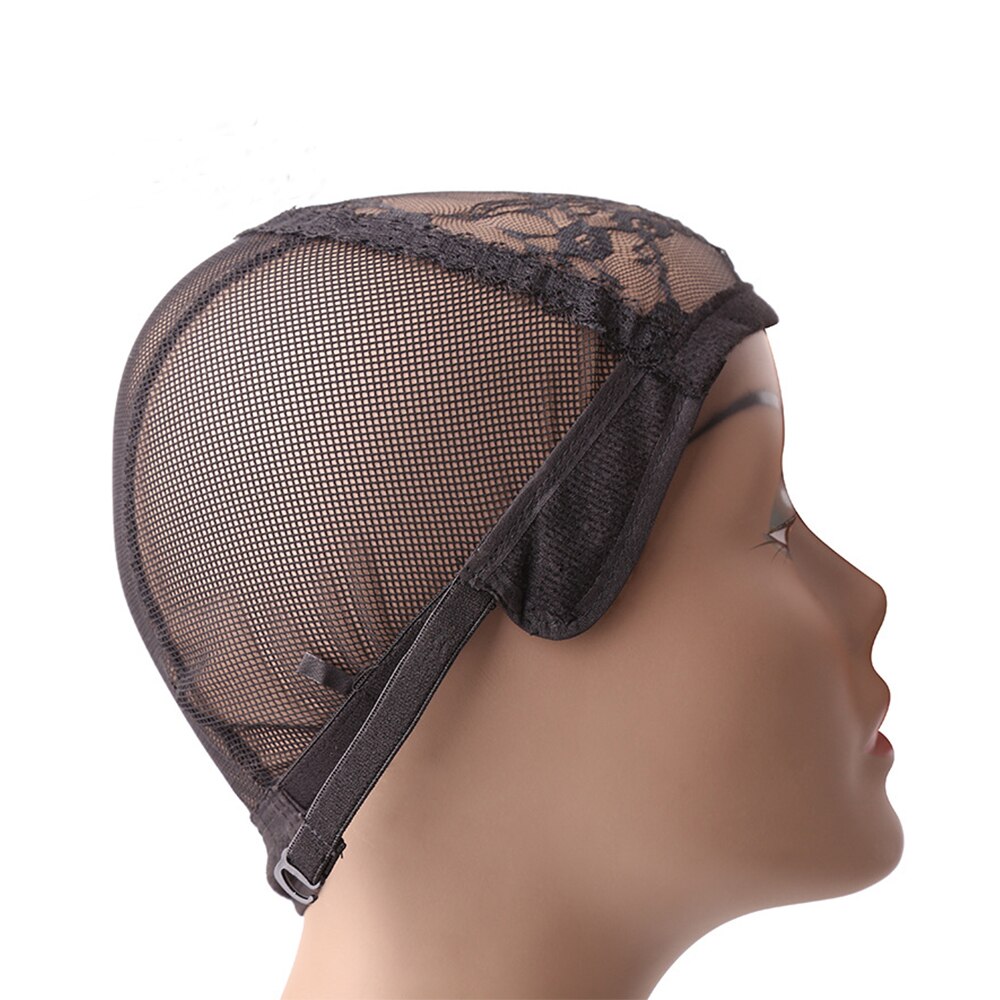 10pcs Wig Caps For Making Wigs And Hair Weaving Stretch Adjustable Wig Cap Black Dome Cap For Wig Hairnets