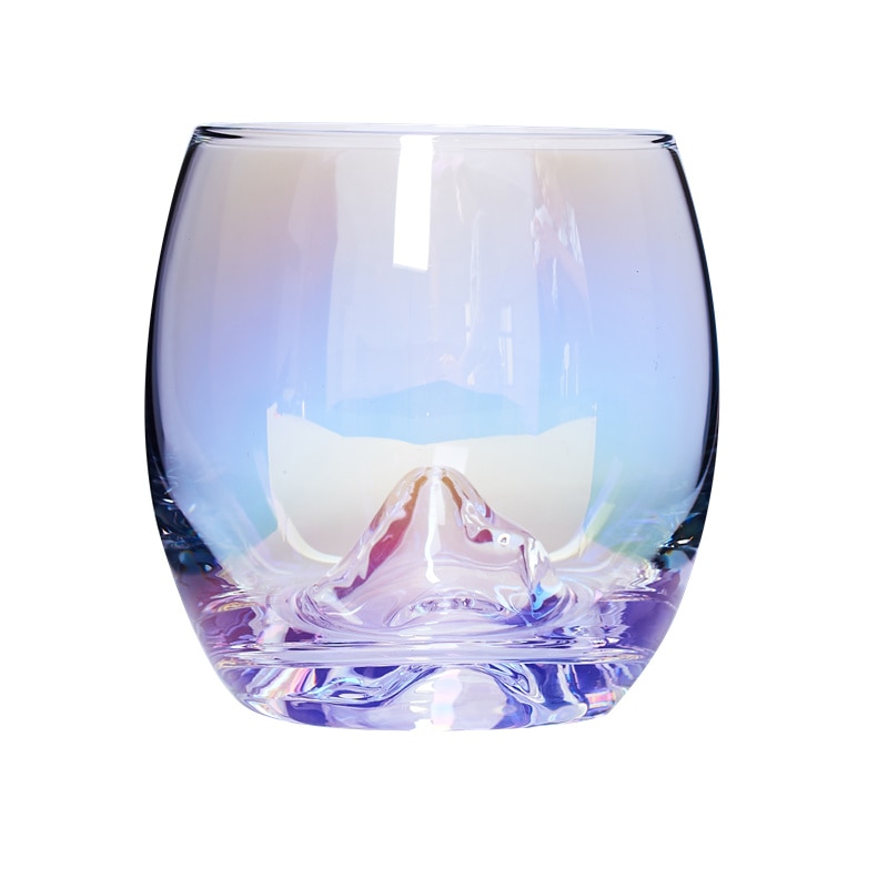 Vidrio de arcoíris coctel Copa el desayuno, té de la leche jugo de café vino Oficina hogar cristal transparente taza de agua Vasos