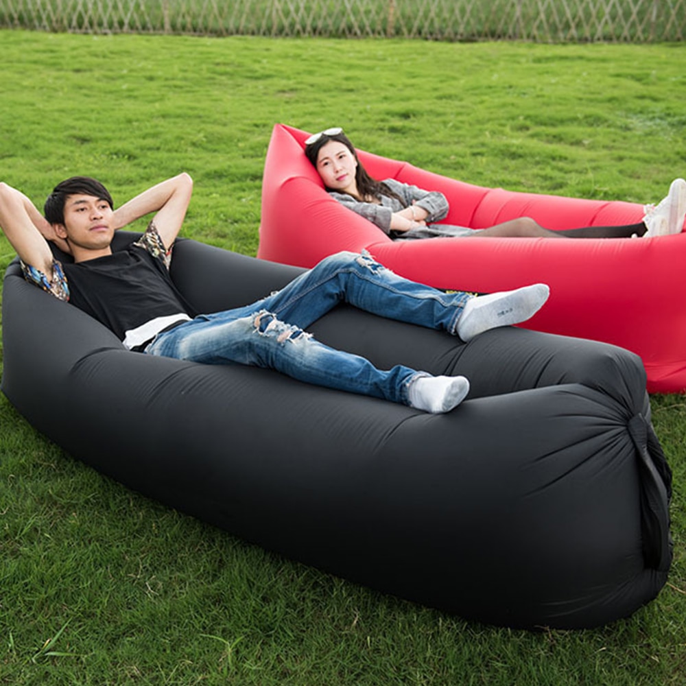 Infaltable-SACO DE dormir para sofá cama, saco de playa para vagos, almohada ligera para vagos, para acampar, XA135A
