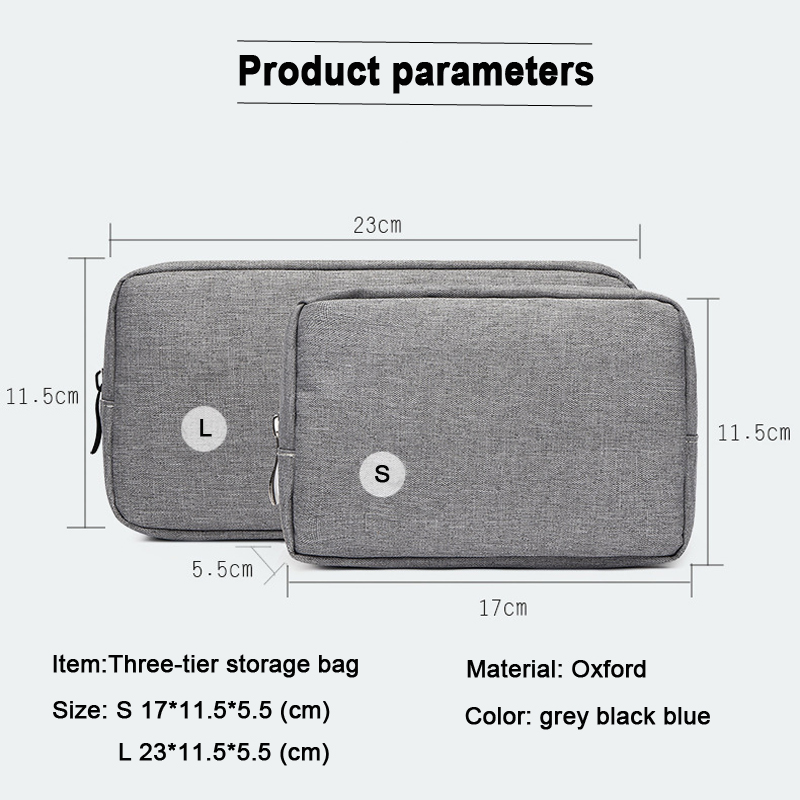 Waterproof Travel Storage Bag Portable Electronics Digital USB Earphone Charger Data Cable Organizer Cosmetic Pouch Case