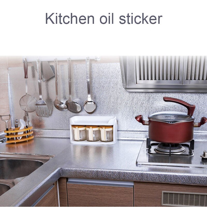 Kitchen Oil Proof Tile Sticker Anti-water Wallpaper Stickers Self Adhesive Kitchen Decor Accessories Stickers