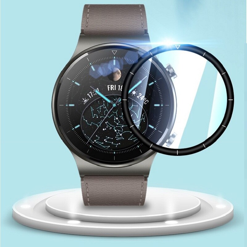10PCS 3D Curved Soft Fibre Screen Protector for Huawei Watch GT 2 Pro Full Coverage Protective Film (No Tempered Glass)