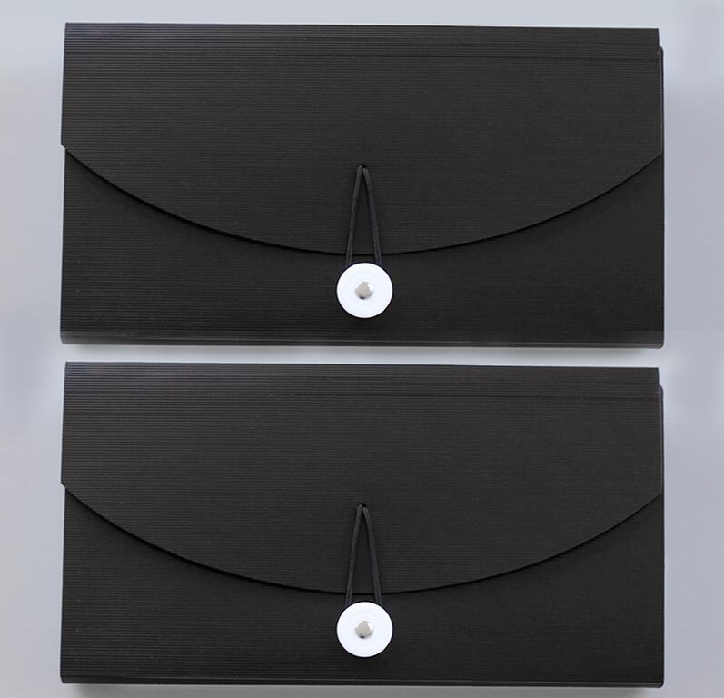 Deli 2PCS File Folder Organ Bag A5 Organizer box Paper Holder Document Folder Multi-function Storage Finishing Office Supplies: BLACK 2PCS