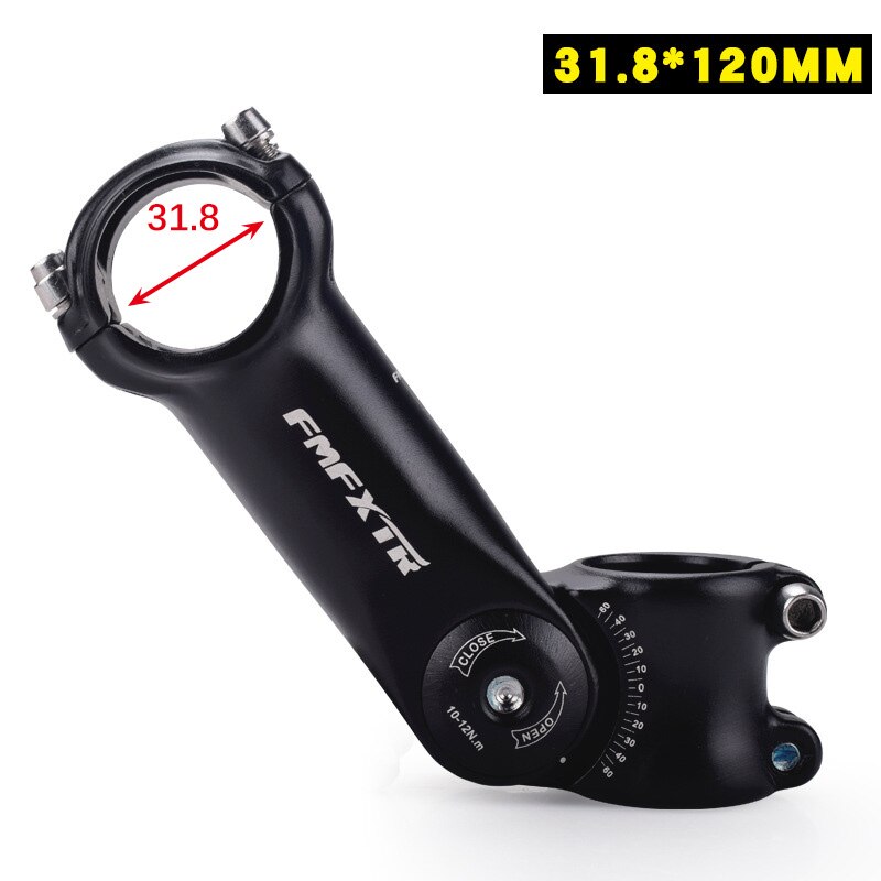 FMF Bike Stem adjustable angle stem 25.4mm 31.8mm handlebar height increase riser stem mtb mountain bike road: 31.8mm-120mm