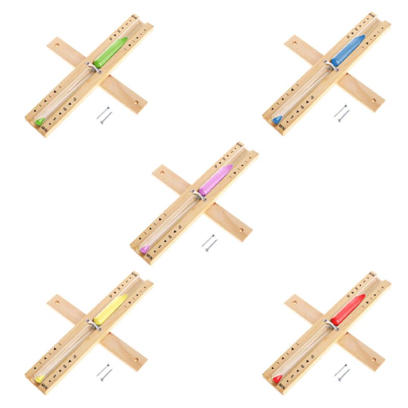 Houten Sauna Zandloper Wandmontage Roterende 15 Minuten Zandloper Klok Timer