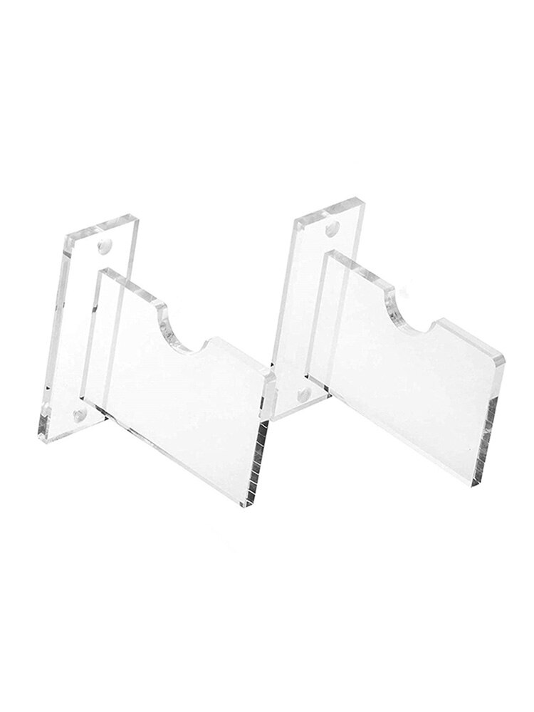 1 Pair Transparent Thick Acrylic Wall Mount Wall Hanger Collectible Display Holder For Swords