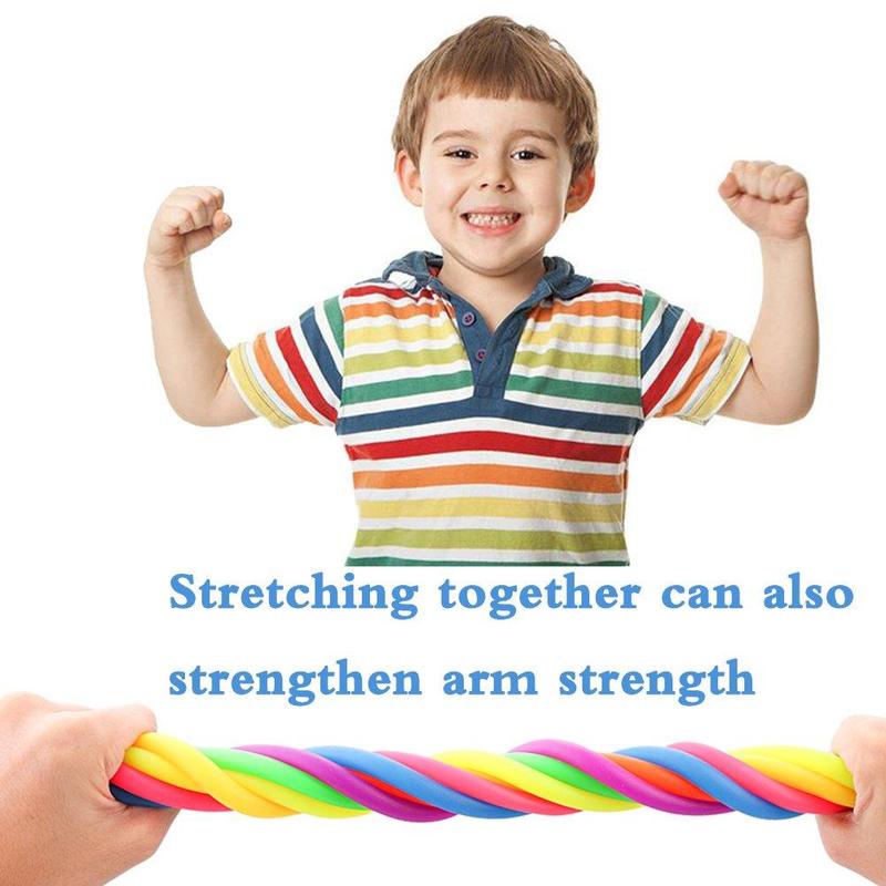 I bambini di Età TPR Corda del Giocattolo di Decompressione Luminoso Noodle Stretch String Anti Stress Stringa Agitarsi Autismo Sfogo Elastico In Giocattoli