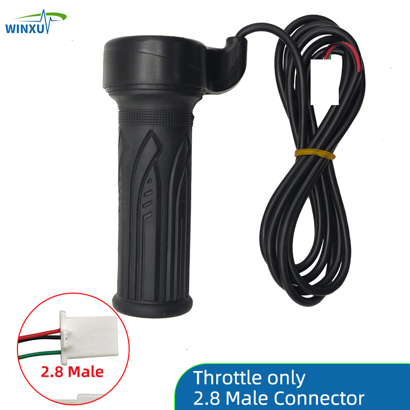 Acelerador de giro de bicicleta eléctrica, Sensor Hall, manija de giro, acelerador de 1,5 m para Scooter Eléctrico, bicicleta eléctrica, motocicleta, triciclo: Caqui oscuro