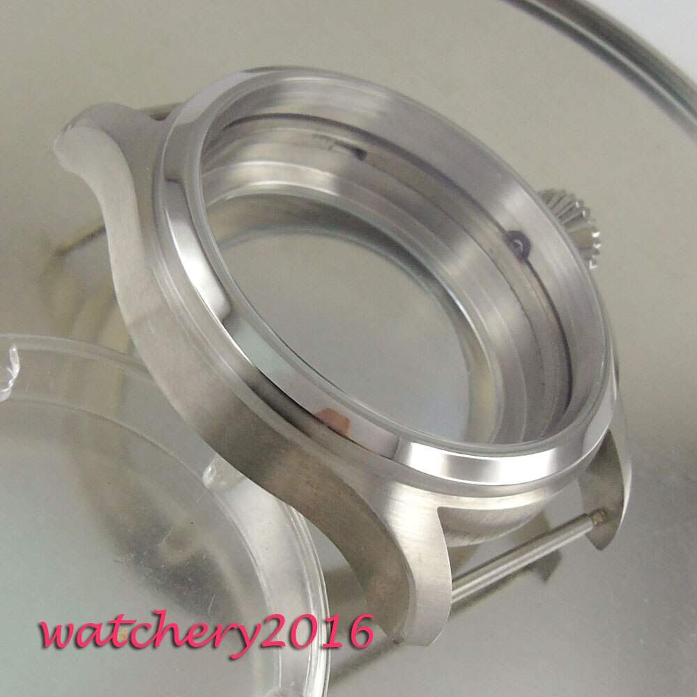 47mm full stainless steel case fit eta 6497 6498 movement Men's watch case