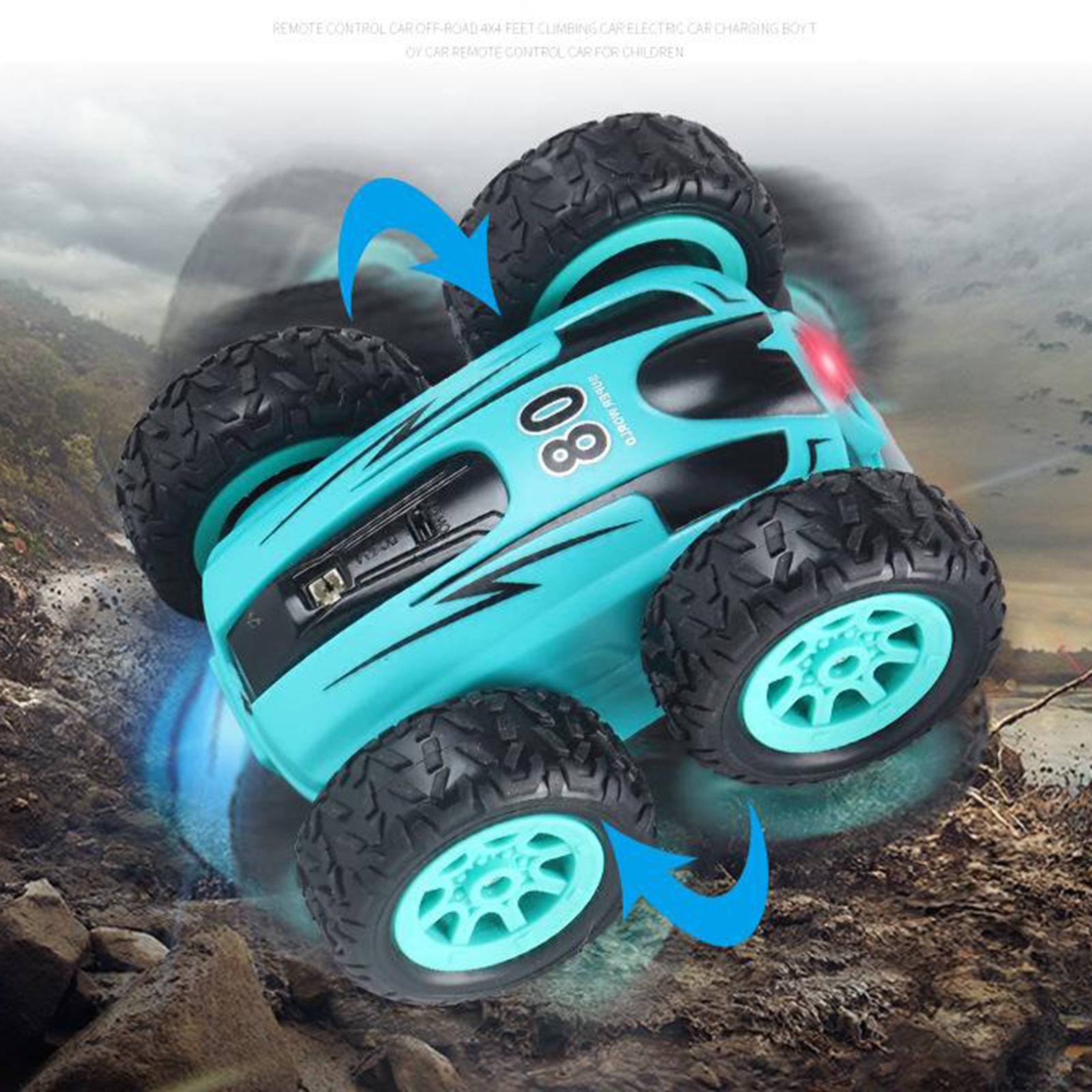 Rc Auto 2.4G 4CH Stunt Dubbelzijdig Bounce Stunt Auto Rock Crawler Roll Auto 360 Graden Flip Kids speelgoed