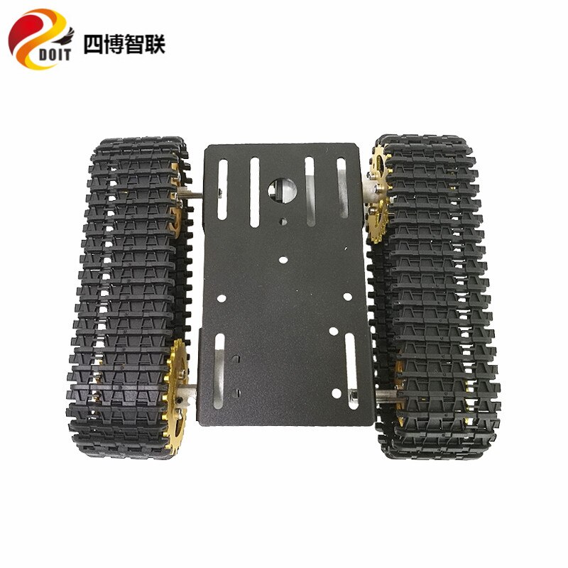 SZDOIT Mini T101 Metal tracked tank chassis kit smart crawler car robot platform Aluminum alloy wheel 12V motor DIY for Arduino