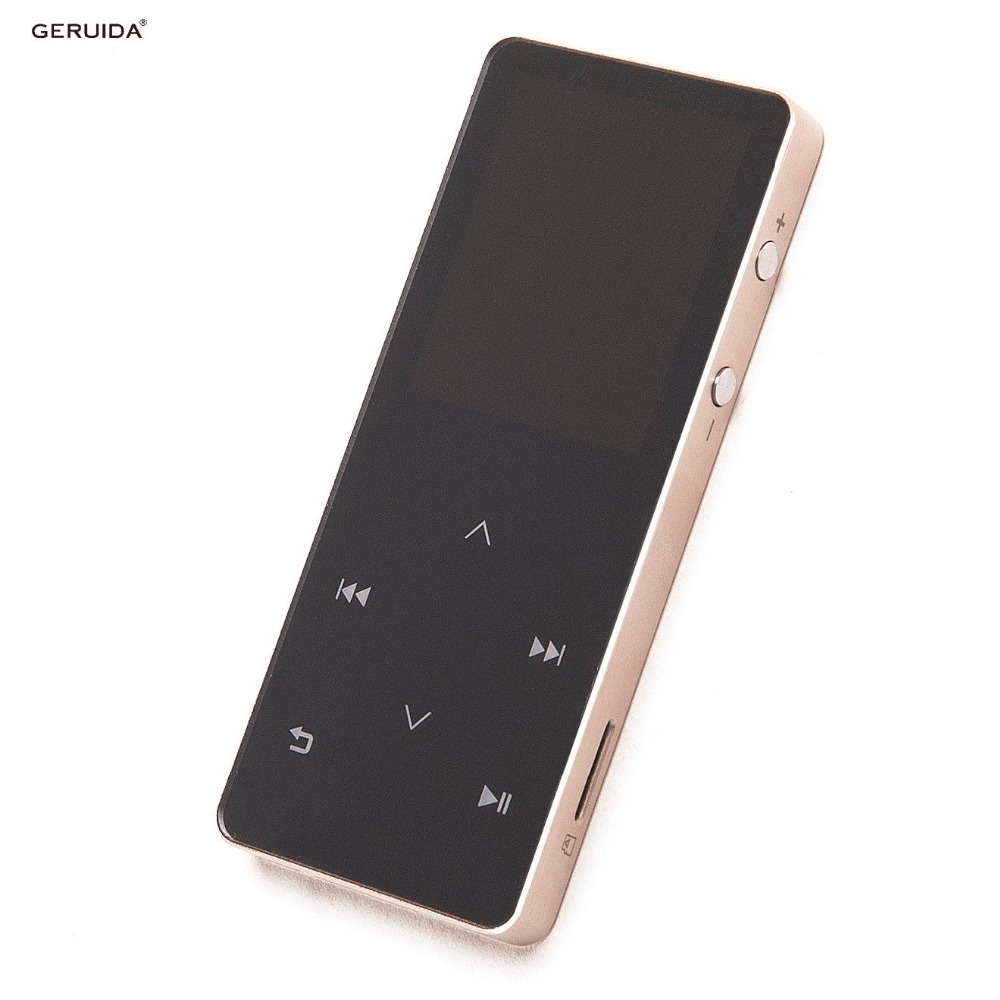 GERUIDA MP3 Bluetooth MP4 Portable Video Player 8GB Metal Music Player With Voice Recorder Support TF Video FM Watch Picture