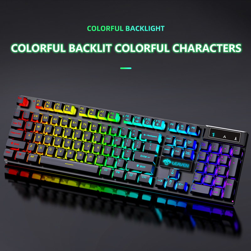 Computer-Gaming-Tastatur- und Maus-Set, USB-Kabel, Hintergrundbeleuchtung, PC-Tastatur-Maus-Kombinationen