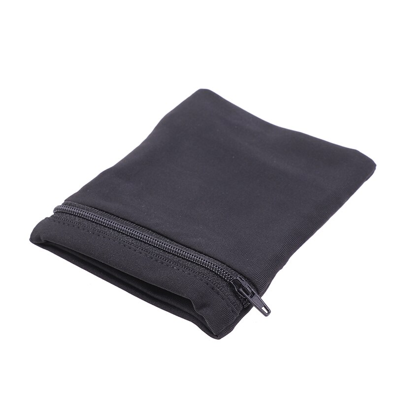 Reizen Zwarte Pols Portemonnee Pouch Draagbare Pocket Sleutel Rits Sport Wrist Belt Bag