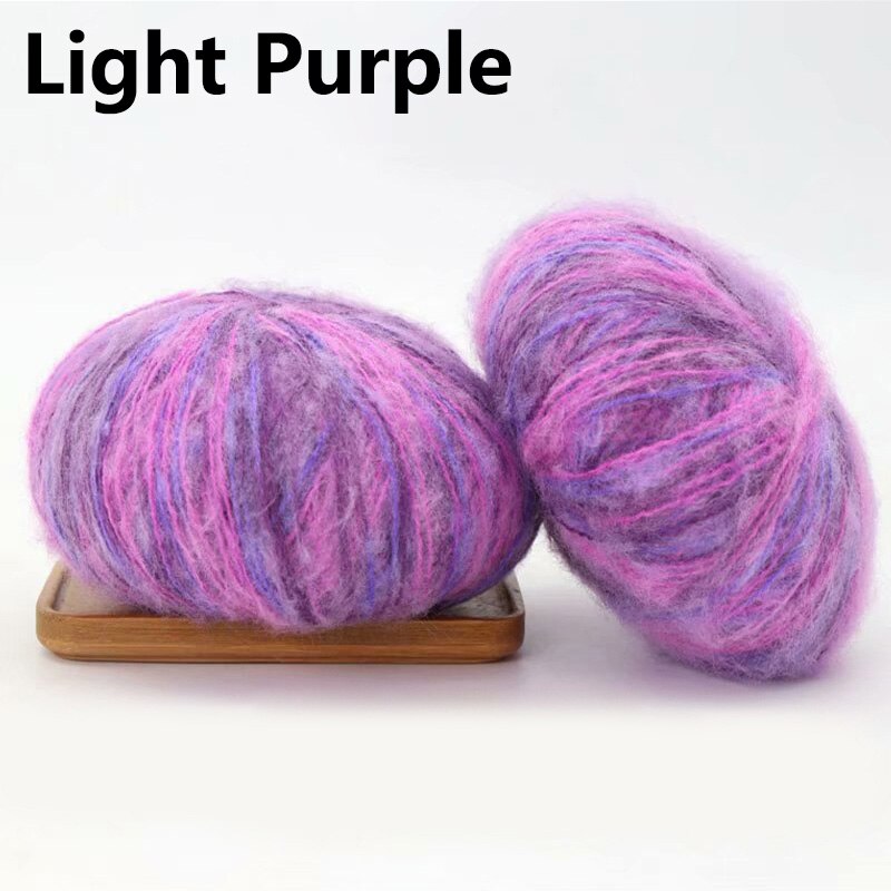 25g 14 couleurs fil de laine coloré pour tricoter Segment teint 1 brin à la main fils au Crochet pour tricoté chapeau écharpe pull: 14