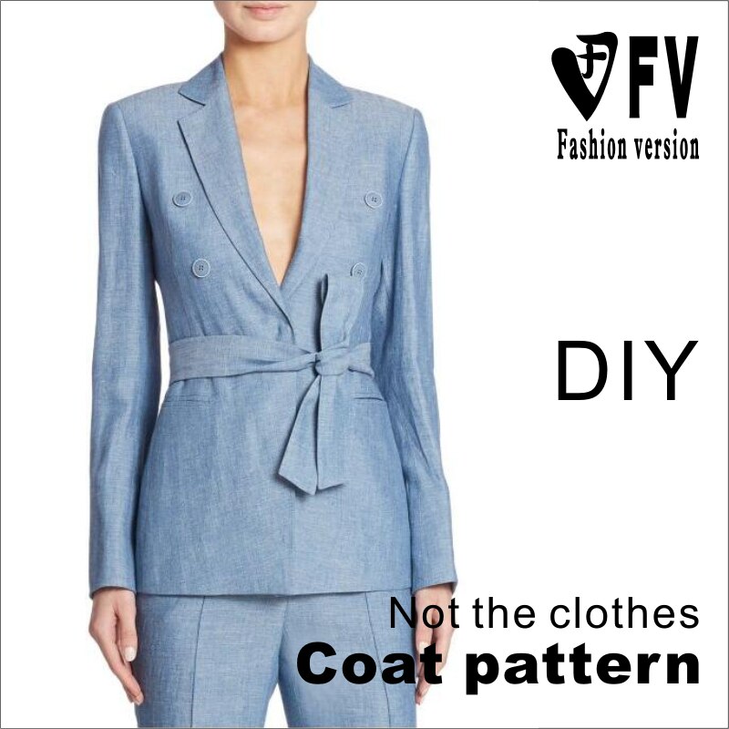 Women's lapel suit pattern coat clothing cutting drawing 1:1 renderings BWT-60