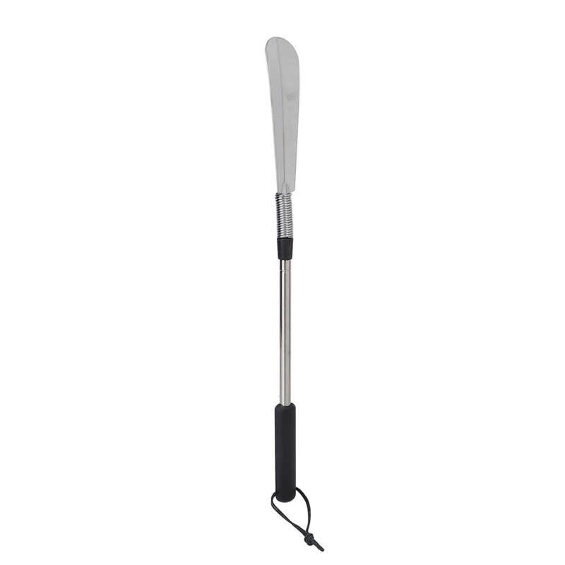 Shoe Helper Stick Convenient Wear Resistant Bendable Stainless Steel Shoehorn Telescopic for Home