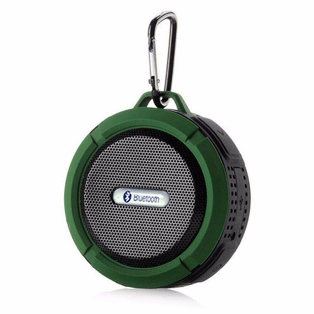 Mini Outdoor Wireless Speaker Waterdichte Geluid Douche Auto Zuig Handsfree Mic Cup Stereo Muziek Speakers: Army Green