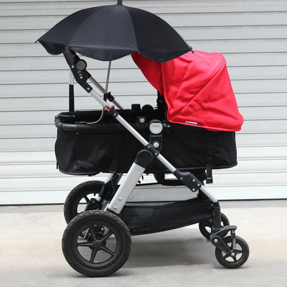 Adjustable Stroller Umbrella Rain UV Protection Baby Pram Pushchair Sun Shade Parasol With Universal Clamp