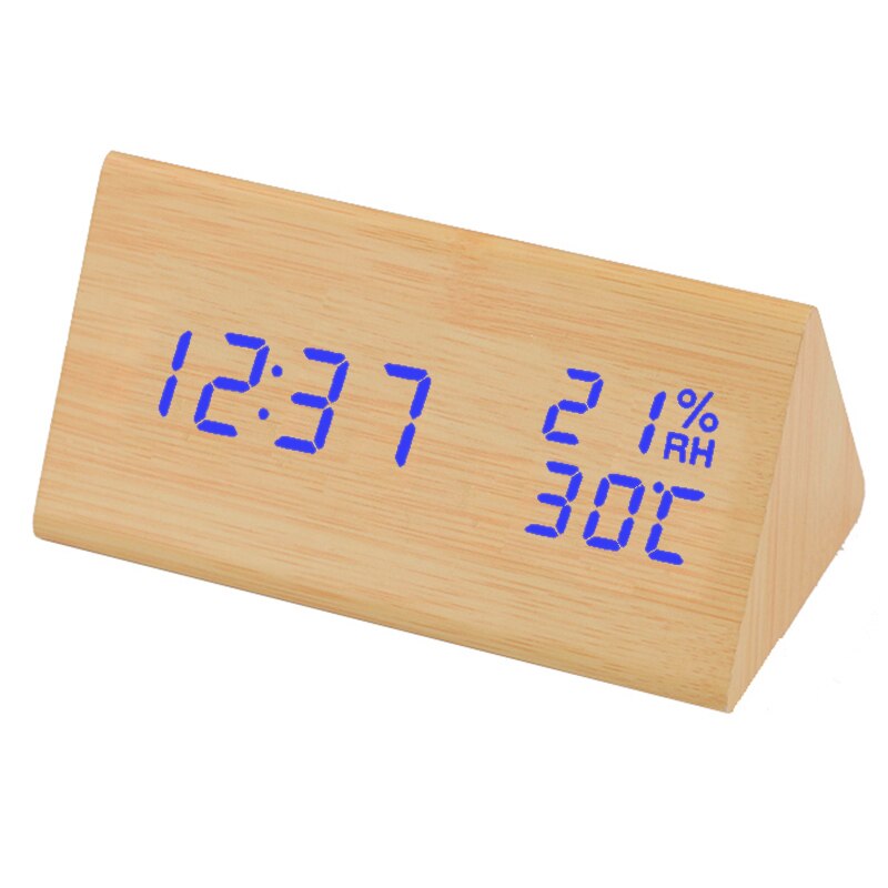 Temperature Display LED Digital Alarm Clock Home Desktop Clock Table Electronic Desktop Clocks USB Wake Up Clock For Snooze Home: 07