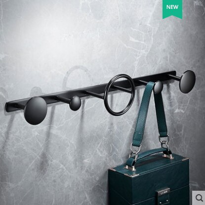 Styl europejski miedziany wieszak ścienny brelok złoty akcesoria łazienkowe ręcznik haczyk na ubrania wieszak na płaszcze klasyczna ściana haki WF-25032: czarny