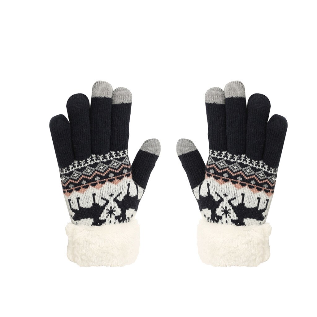 Winter Touchscreen Handschuhe Baby Kinder Extra-warme Fleece Handschuhe Weihnachten Winter Wolle Gestrickte Warme Handschuhe Unisex L1105