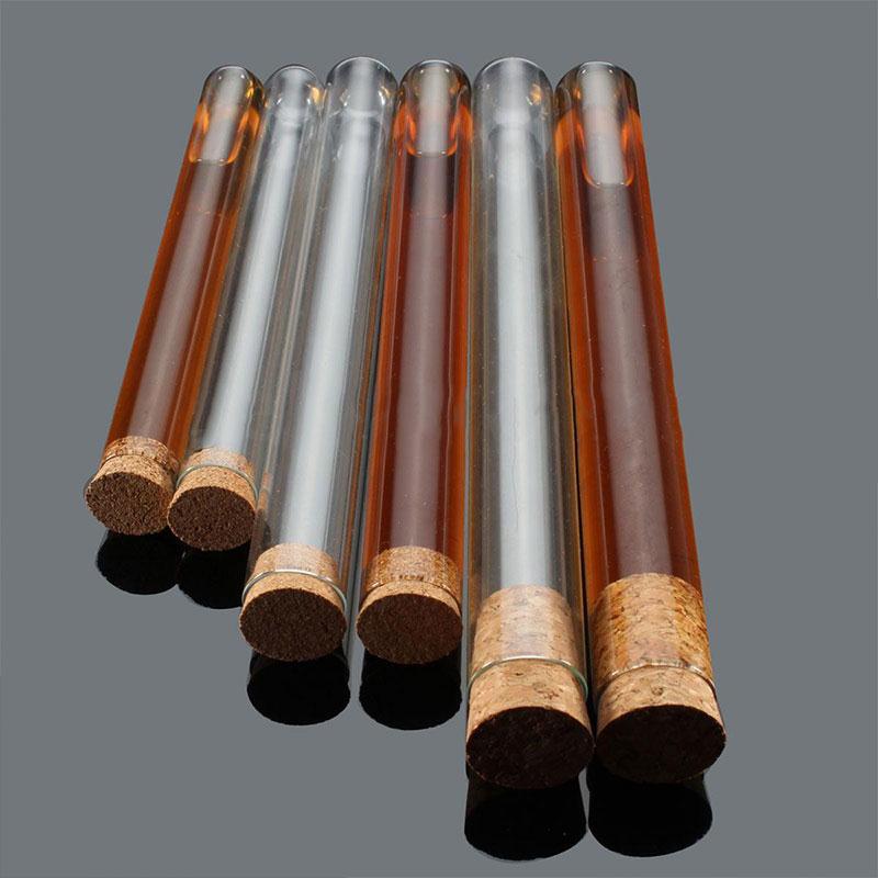 10pcs Labware Accessories Teaching Tools Chemistry Tube&Stopper Glass Cork Stopper School Glassware Tool Kits Kit