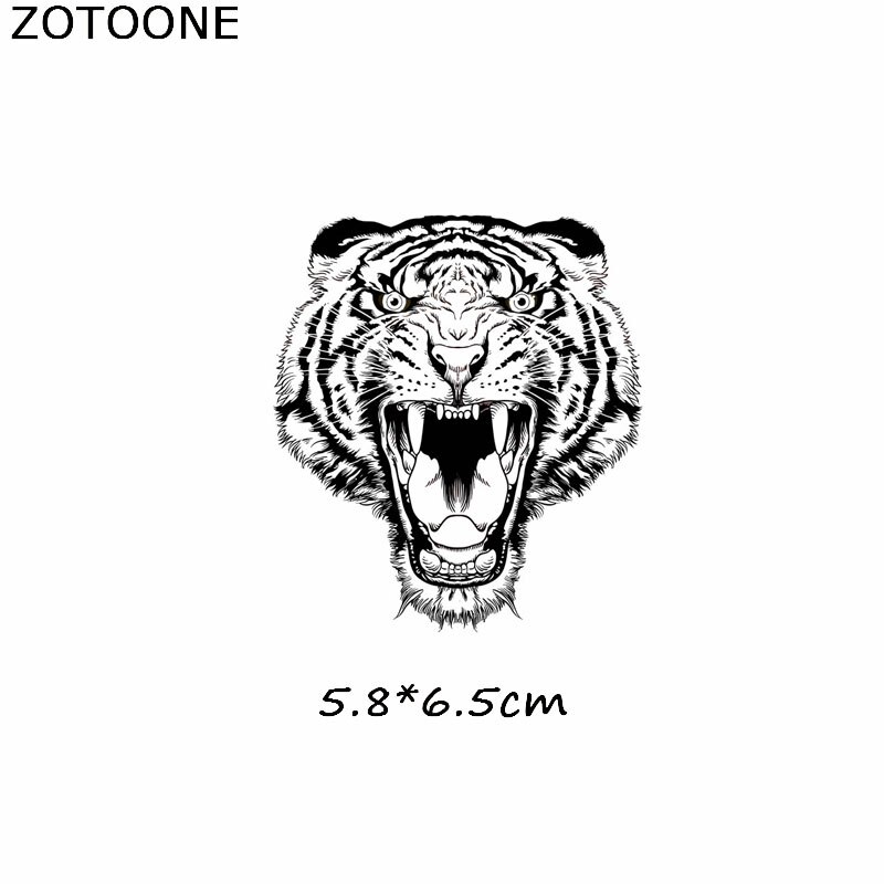 Zotoone Eenvoudige Schedel Tijger Ijzer Op Patches Voor Kleding Dreamcatcher Heat Transfers Voor T-shirts Stickers Toepassingen Als E: 351