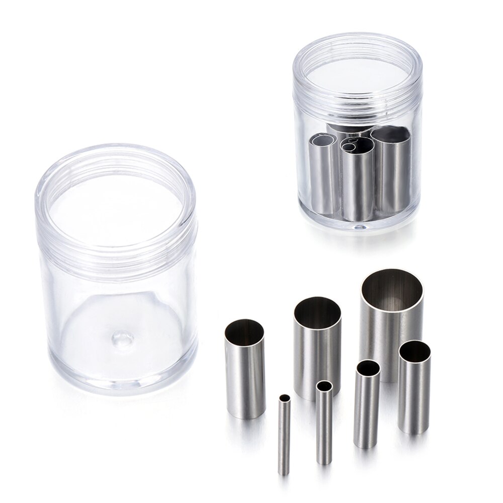 7Pcs/Set Silver Stainless Steel Pottery Clay Cutter Circular Cutting Mold Pottery Tools Model Cloth Line Home Diy Crafts Supply