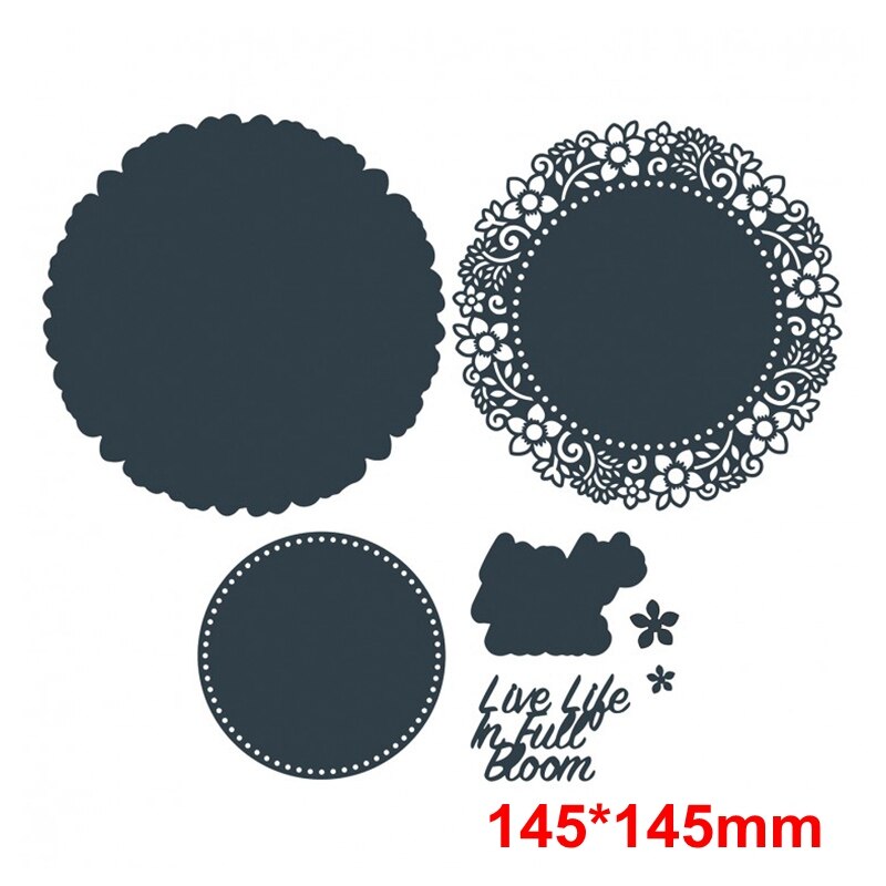 Flowers Border Frames Metal Cutting Dies Flowers&Frames Die Cuts For Card Making DIY Scrapbooking Embossed Crafts Cards: 6