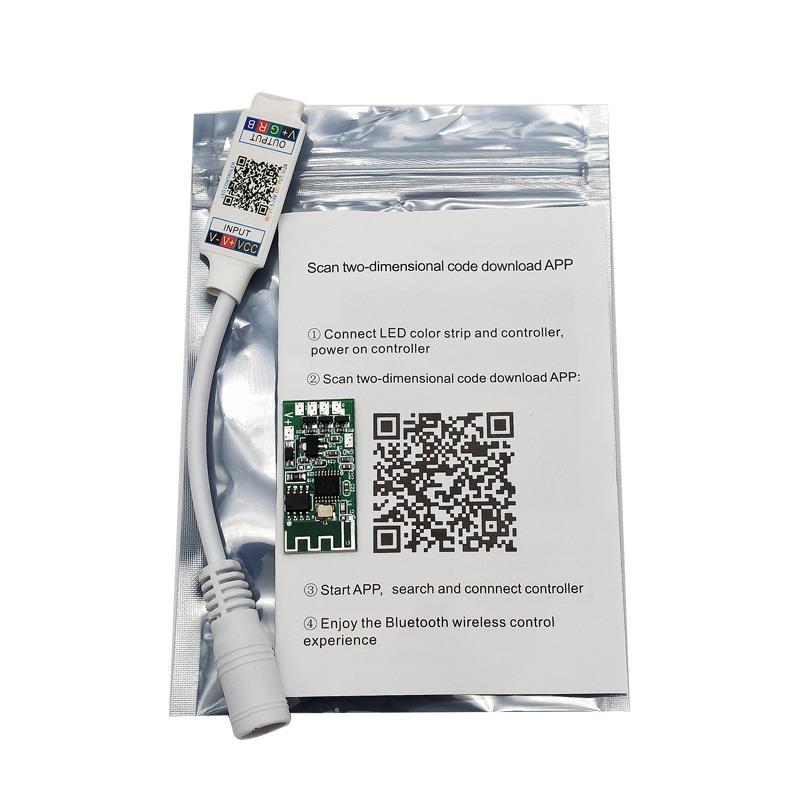 MINI RGB Bluetooth Controller Led Light Strip Wireless Voice Smart Controller With Free App via IOS or Android Smartphone